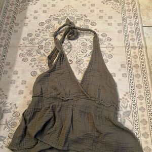 American Eagle Outfitters Khaki Halter Top